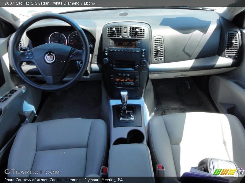 White Diamond / Ebony 2007 Cadillac CTS Sedan