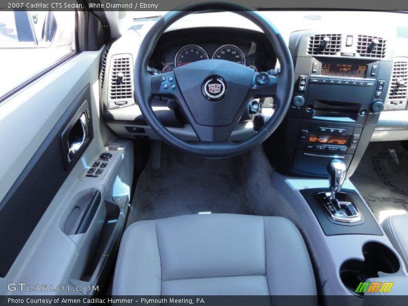 White Diamond / Ebony 2007 Cadillac CTS Sedan