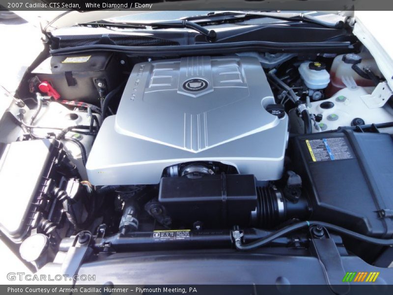 White Diamond / Ebony 2007 Cadillac CTS Sedan