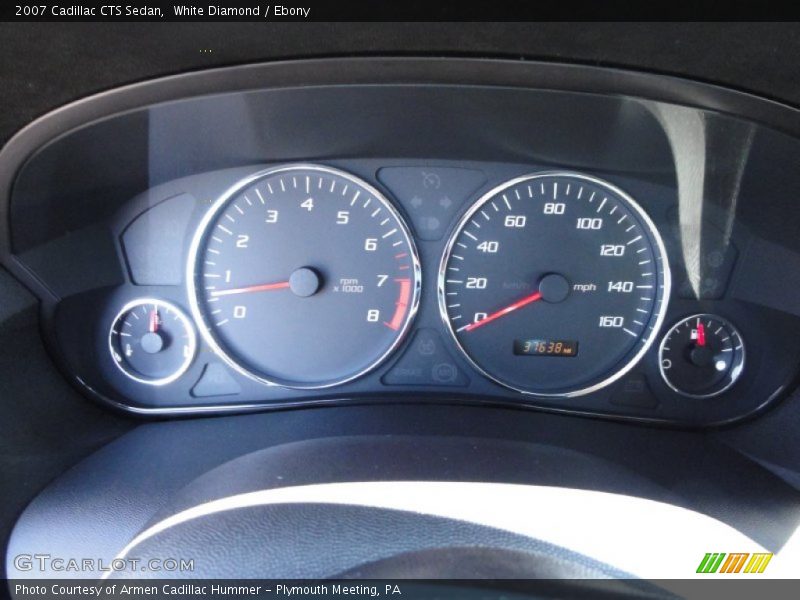 White Diamond / Ebony 2007 Cadillac CTS Sedan