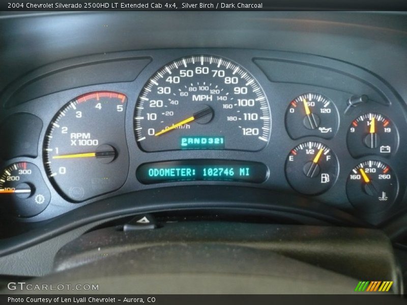 Silver Birch / Dark Charcoal 2004 Chevrolet Silverado 2500HD LT Extended Cab 4x4