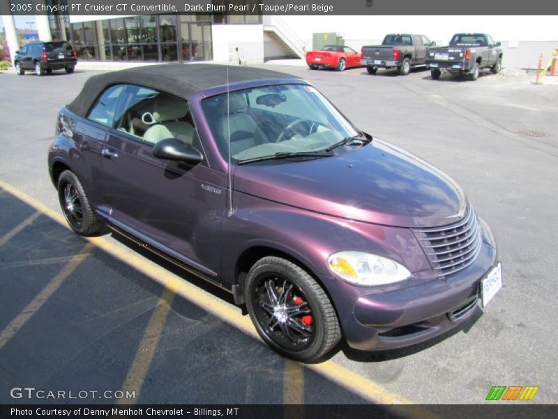 Dark Plum Pearl / Taupe/Pearl Beige 2005 Chrysler PT Cruiser GT Convertible