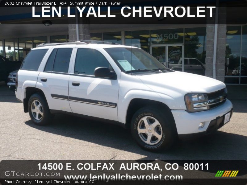 Summit White / Dark Pewter 2002 Chevrolet TrailBlazer LT 4x4