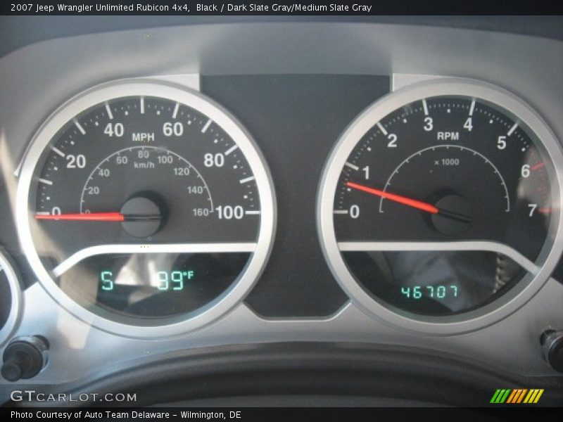 Black / Dark Slate Gray/Medium Slate Gray 2007 Jeep Wrangler Unlimited Rubicon 4x4