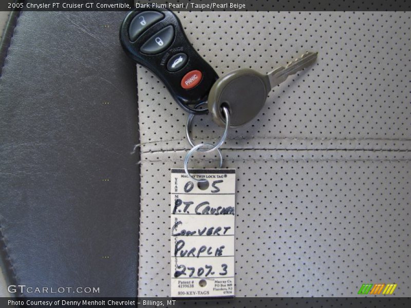 Dark Plum Pearl / Taupe/Pearl Beige 2005 Chrysler PT Cruiser GT Convertible