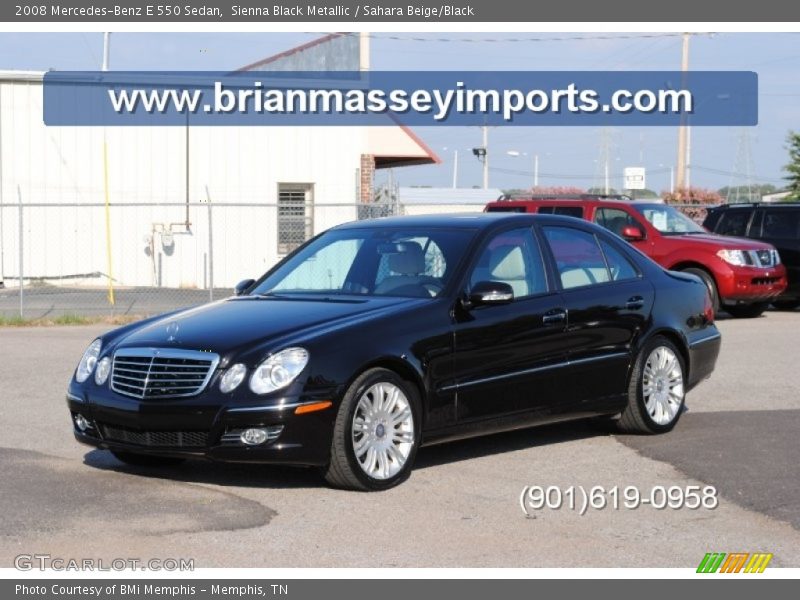 Sienna Black Metallic / Sahara Beige/Black 2008 Mercedes-Benz E 550 Sedan