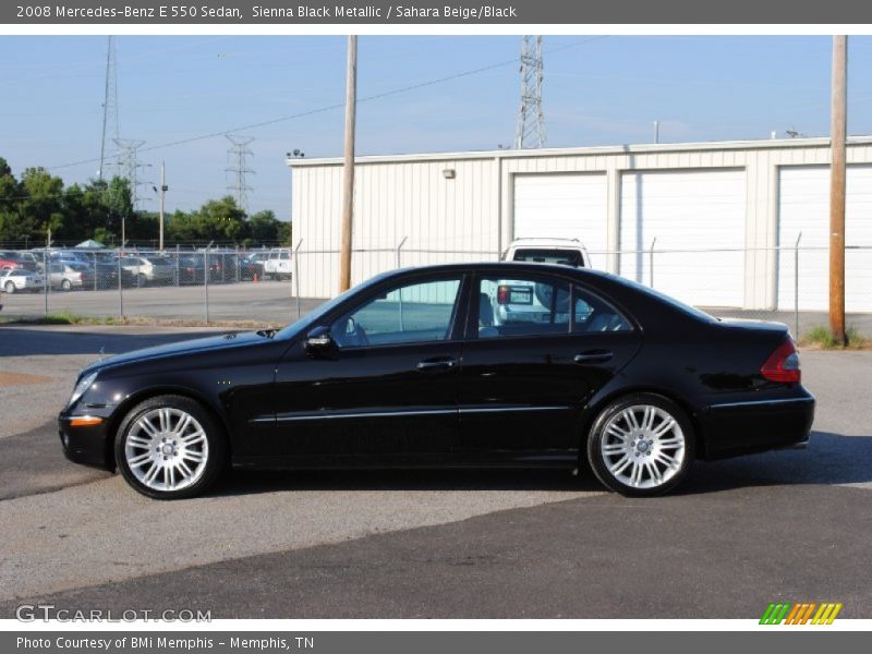 Sienna Black Metallic / Sahara Beige/Black 2008 Mercedes-Benz E 550 Sedan