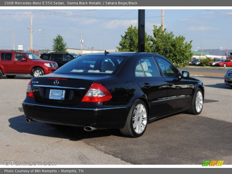 Sienna Black Metallic / Sahara Beige/Black 2008 Mercedes-Benz E 550 Sedan