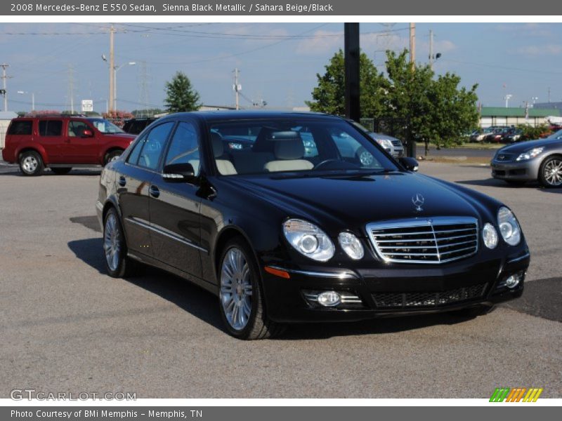 Sienna Black Metallic / Sahara Beige/Black 2008 Mercedes-Benz E 550 Sedan