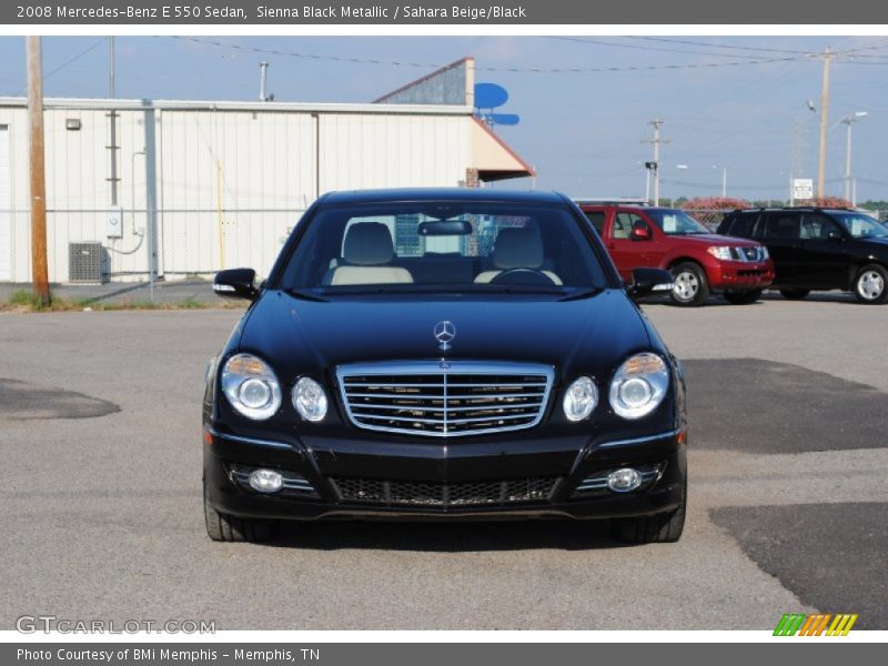 Sienna Black Metallic / Sahara Beige/Black 2008 Mercedes-Benz E 550 Sedan