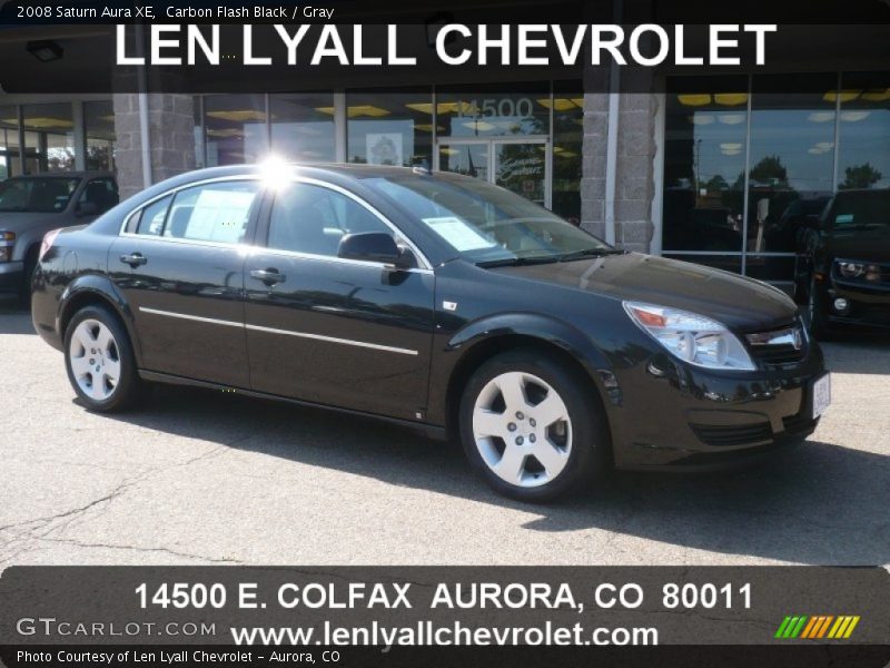 Carbon Flash Black / Gray 2008 Saturn Aura XE