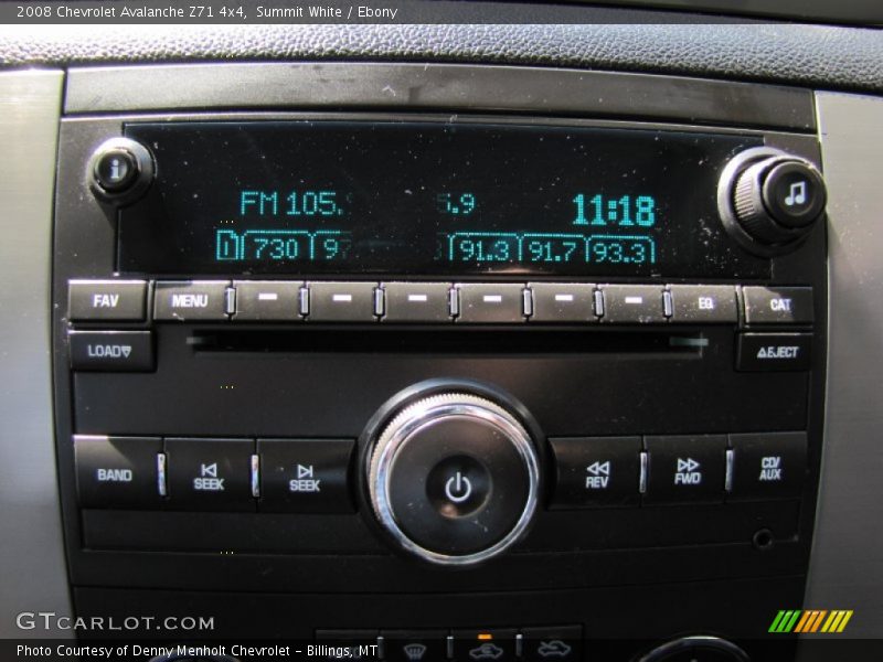 Audio System of 2008 Avalanche Z71 4x4