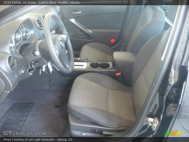Carbon Black Metallic / Ebony 2010 Pontiac G6 Sedan