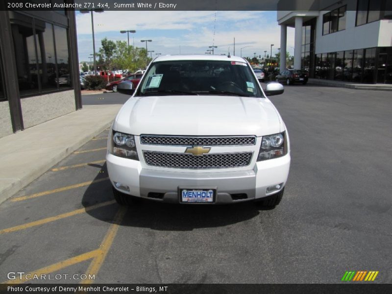 Summit White / Ebony 2008 Chevrolet Avalanche Z71 4x4