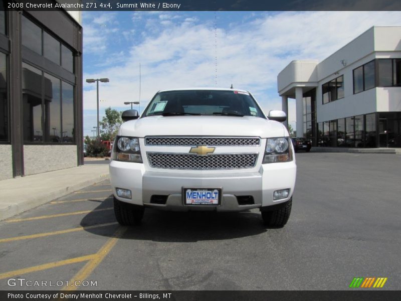 Summit White / Ebony 2008 Chevrolet Avalanche Z71 4x4