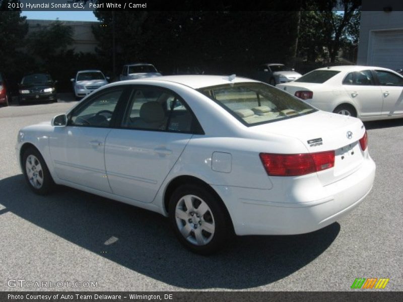 Pearl White / Camel 2010 Hyundai Sonata GLS