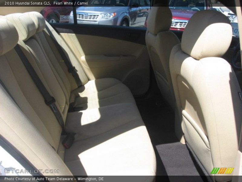 Pearl White / Camel 2010 Hyundai Sonata GLS