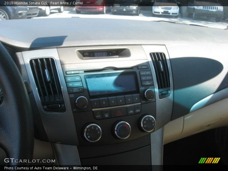 Pearl White / Camel 2010 Hyundai Sonata GLS