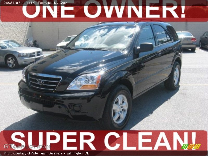 Ebony Black / Gray 2008 Kia Sorento LX