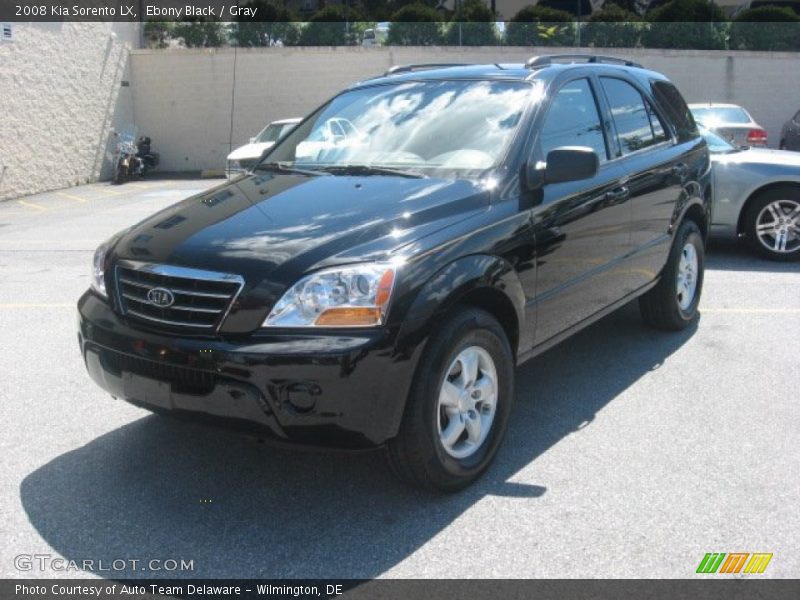 Ebony Black / Gray 2008 Kia Sorento LX