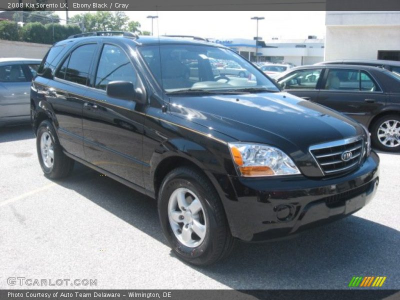 Ebony Black / Gray 2008 Kia Sorento LX