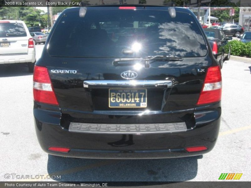 Ebony Black / Gray 2008 Kia Sorento LX