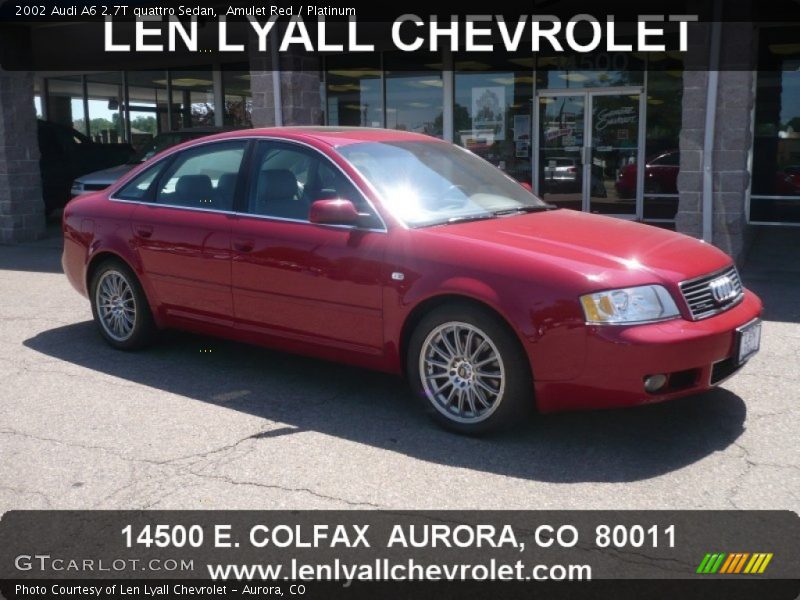 Amulet Red / Platinum 2002 Audi A6 2.7T quattro Sedan