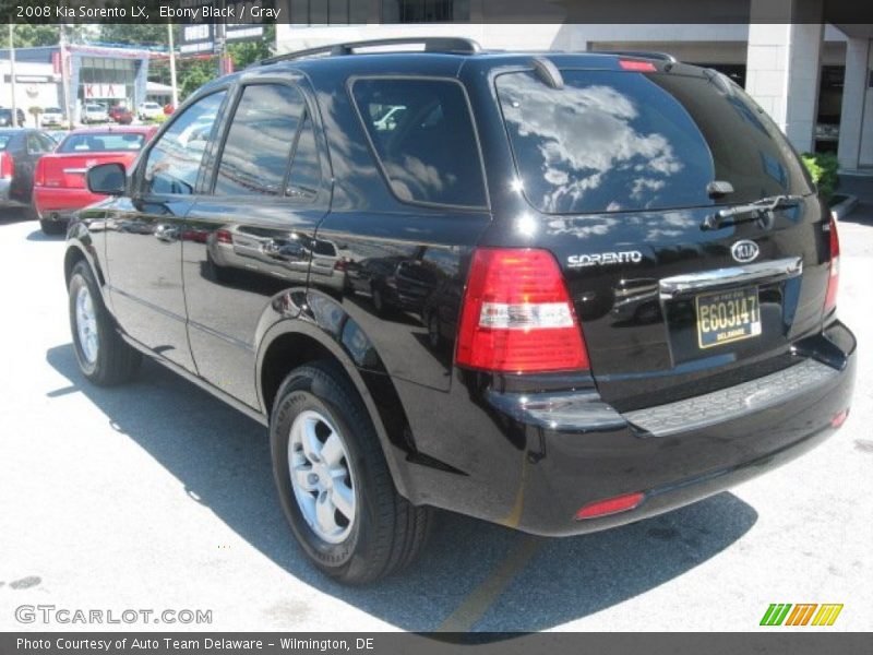 Ebony Black / Gray 2008 Kia Sorento LX