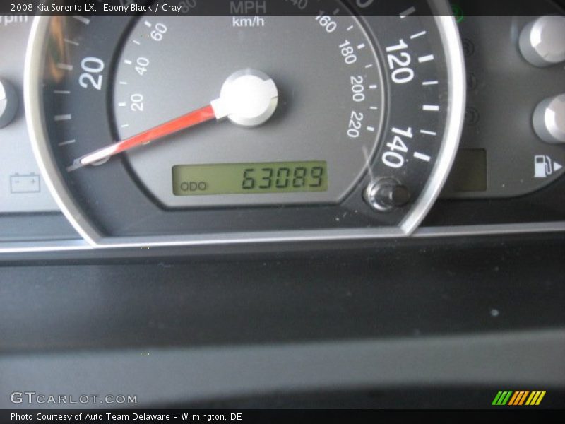 Ebony Black / Gray 2008 Kia Sorento LX