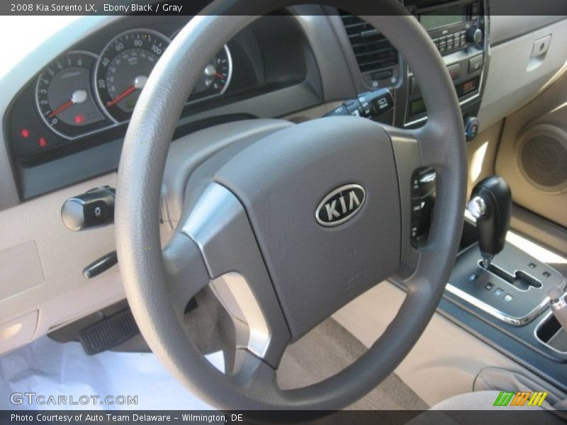 Ebony Black / Gray 2008 Kia Sorento LX