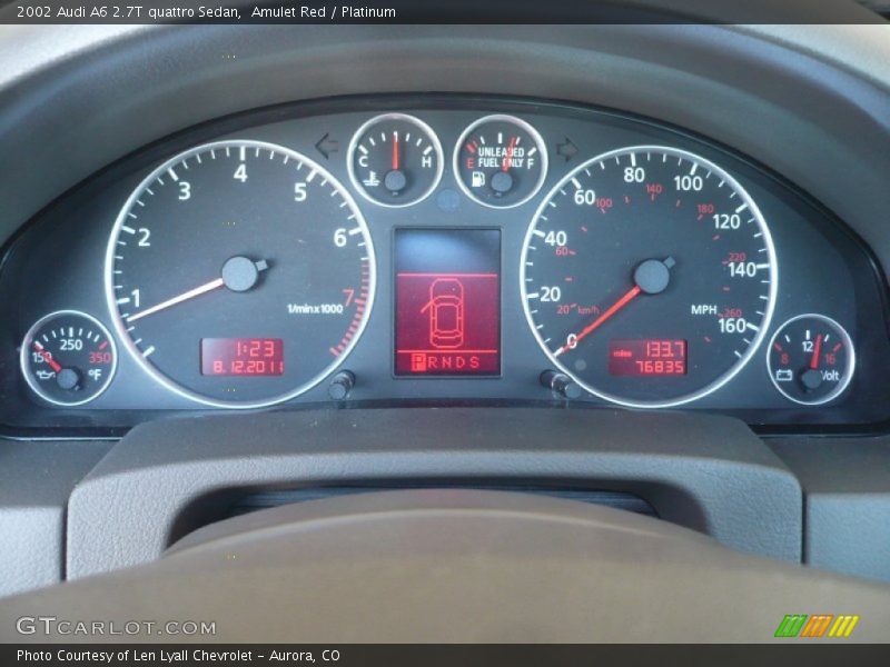  2002 A6 2.7T quattro Sedan 2.7T quattro Sedan Gauges