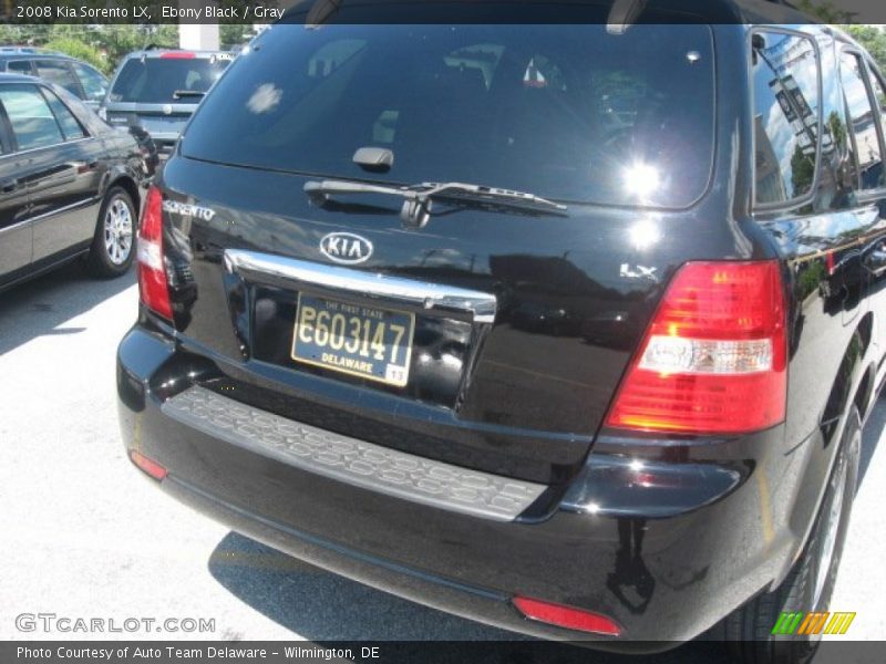 Ebony Black / Gray 2008 Kia Sorento LX