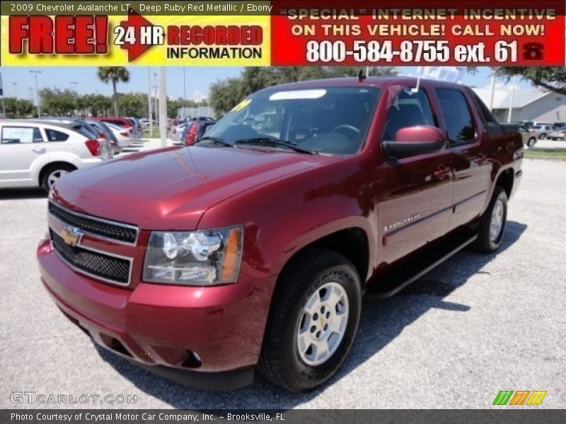 Deep Ruby Red Metallic / Ebony 2009 Chevrolet Avalanche LT