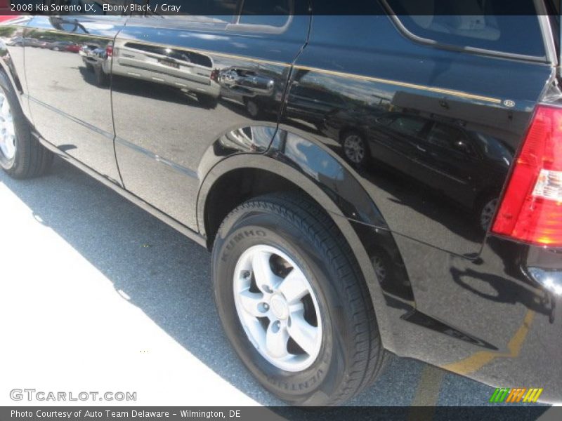 Ebony Black / Gray 2008 Kia Sorento LX
