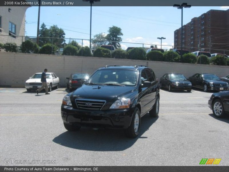 Ebony Black / Gray 2008 Kia Sorento LX