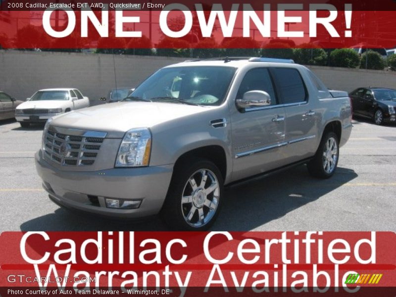 Quicksilver / Ebony 2008 Cadillac Escalade EXT AWD