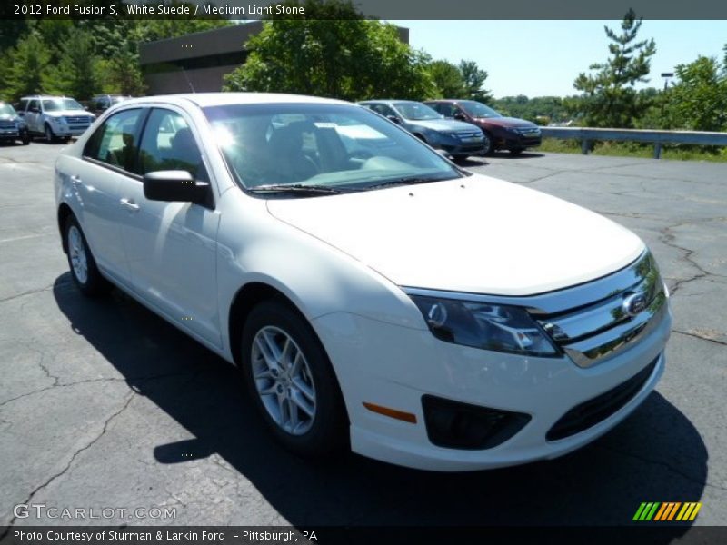 White Suede / Medium Light Stone 2012 Ford Fusion S