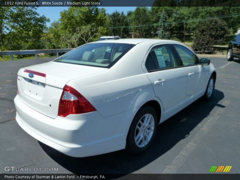 White Suede / Medium Light Stone 2012 Ford Fusion S