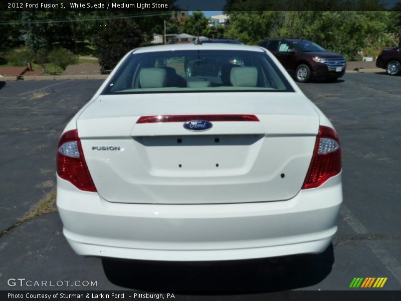White Suede / Medium Light Stone 2012 Ford Fusion S