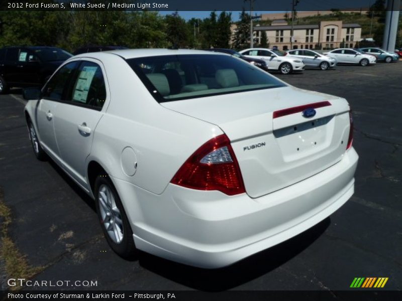 White Suede / Medium Light Stone 2012 Ford Fusion S