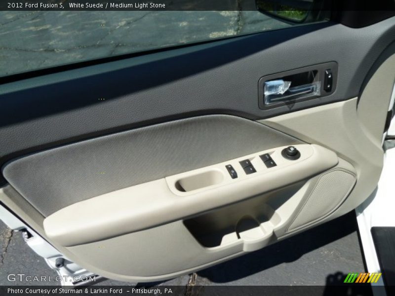 White Suede / Medium Light Stone 2012 Ford Fusion S