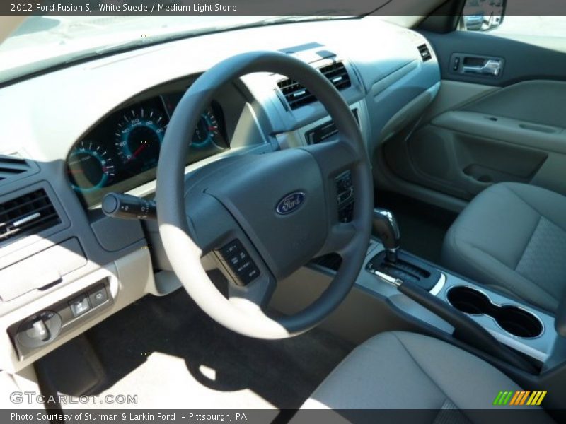 White Suede / Medium Light Stone 2012 Ford Fusion S