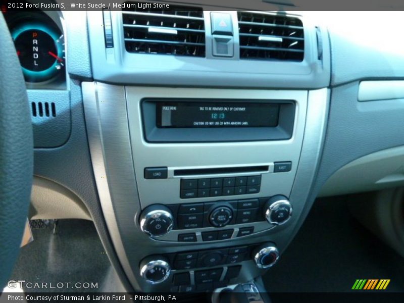 White Suede / Medium Light Stone 2012 Ford Fusion S