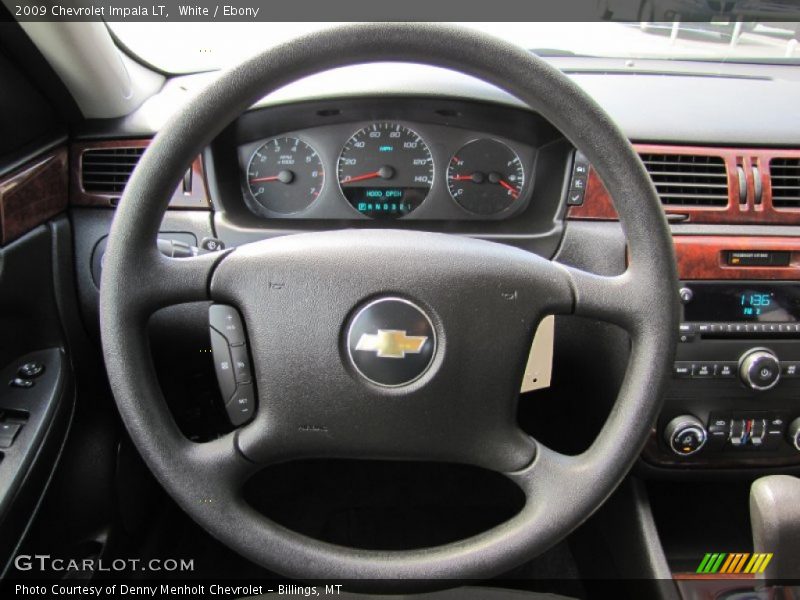 White / Ebony 2009 Chevrolet Impala LT