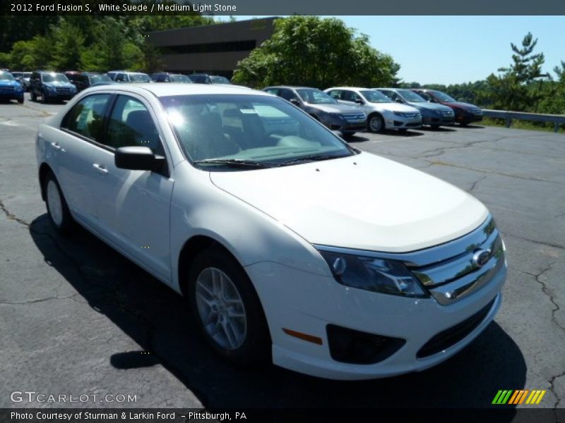 White Suede / Medium Light Stone 2012 Ford Fusion S