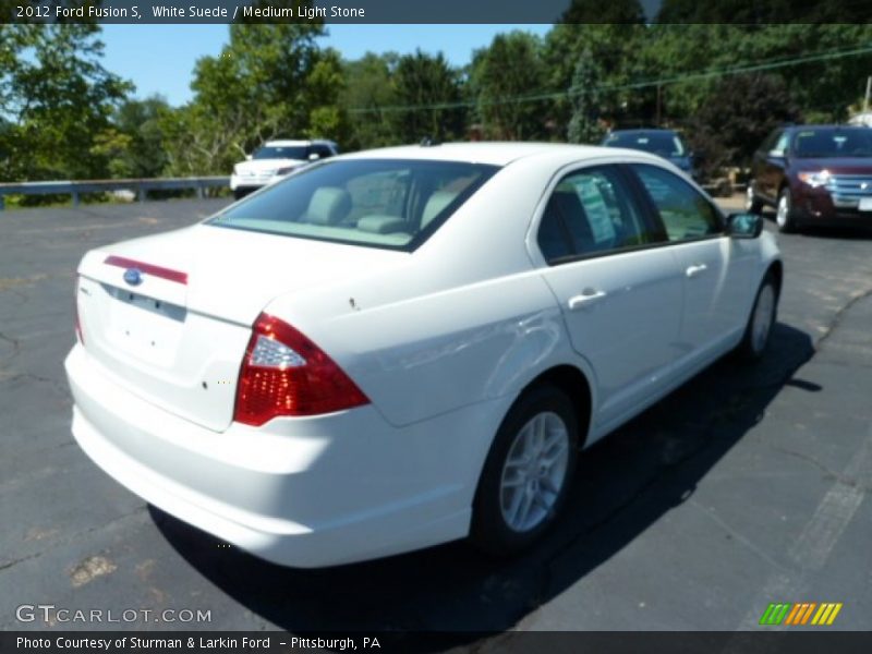 White Suede / Medium Light Stone 2012 Ford Fusion S
