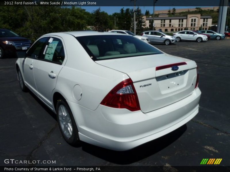 White Suede / Medium Light Stone 2012 Ford Fusion S