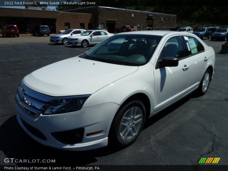 White Suede / Medium Light Stone 2012 Ford Fusion S