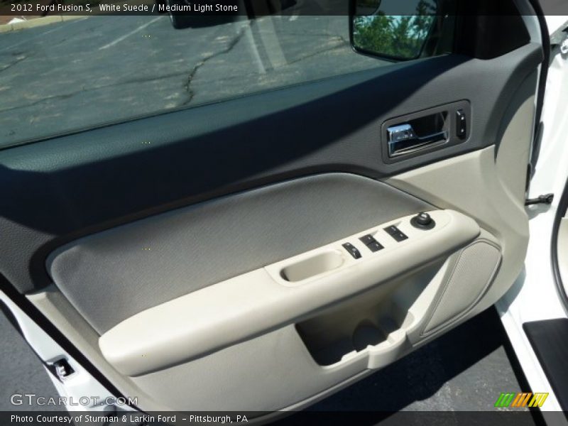White Suede / Medium Light Stone 2012 Ford Fusion S