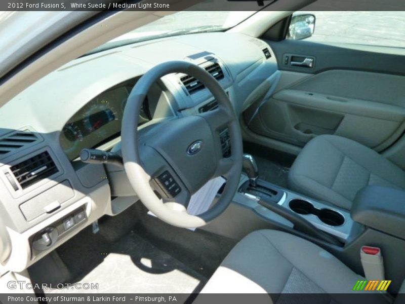White Suede / Medium Light Stone 2012 Ford Fusion S